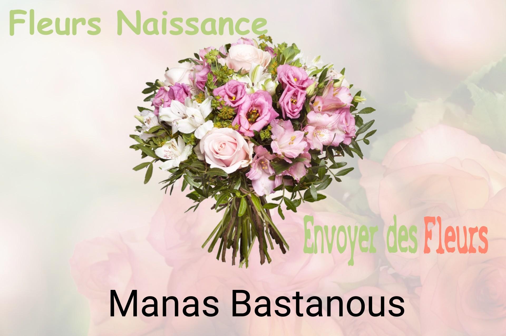 Bouquet de fleurs de naissance livré à Manas-Bastanous